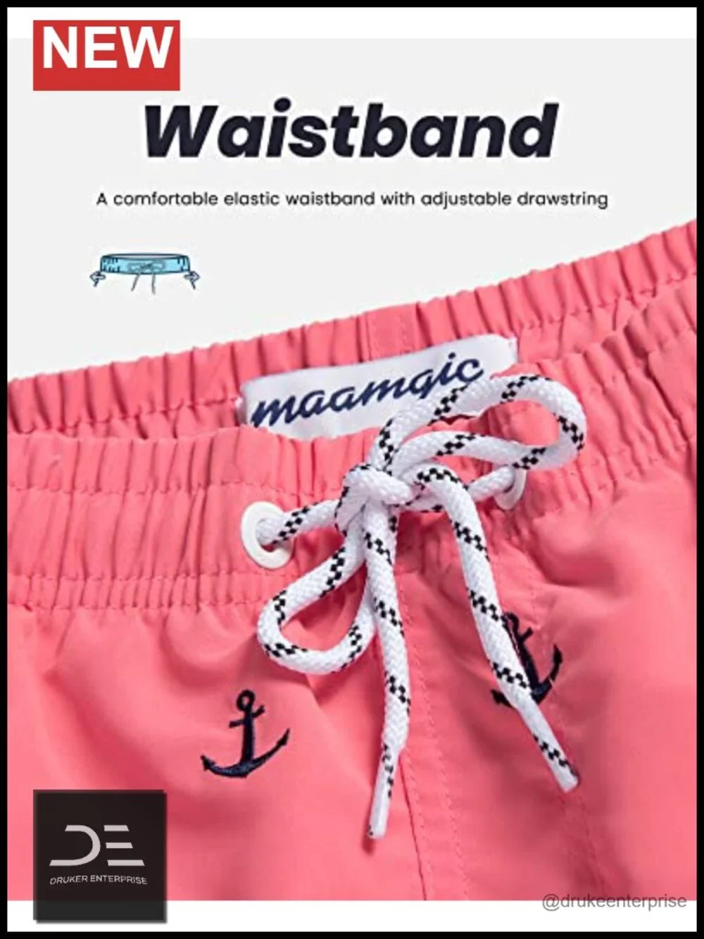 Quick Dry Swim Trunks with Mesh Lining 7 Inseam